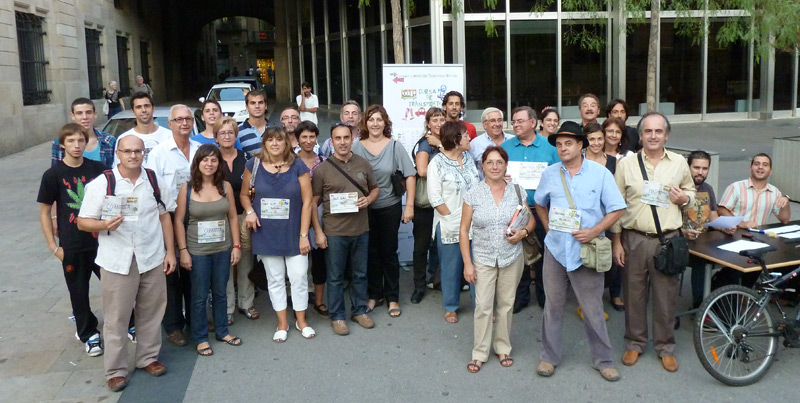 Participants a la cursa interurbana de transports. Plaça Sant Miquel de Barcelona, 27 de setembre de 2011. 