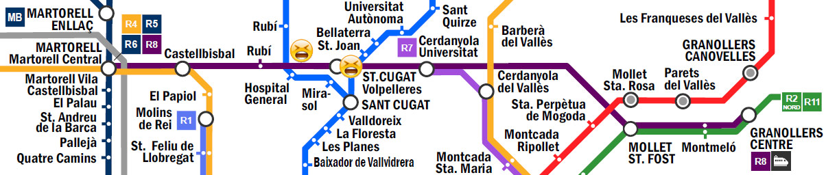 El nou servei transversal, no passant per Barcelona, donarà servei als municipis de Martorell, Castellbisbal, Rubí, Sant Cugat, Cerdanyola (UAB), Mollet (Sant Fost), Montmeló i Granollers (Centre).