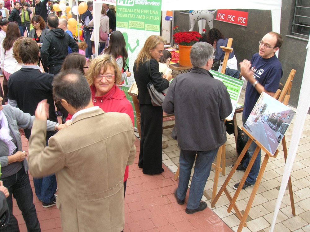 Stand de la PTP Baix Llobregat a la Fira "Sant Just al Carrer". 