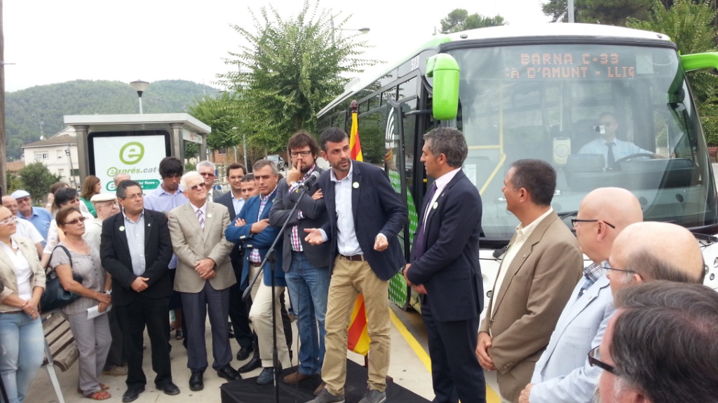 Acte de presentació dels nous horaris del Bus Exprés de la Vall del Tenes