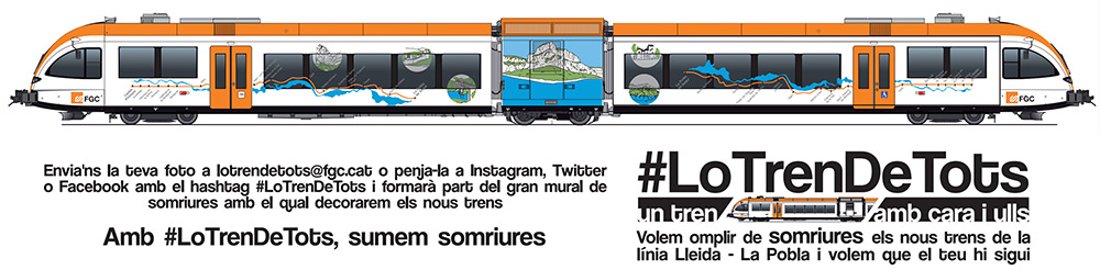Campanya d'FGC per decorar amb selfies els dos nous trens que operaran la línia Lleida - Balaguer - la Pobla